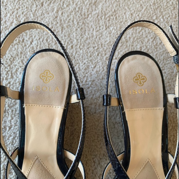 Navy Isola wedge sandals, excellent condition. - Picture 3 of 5
